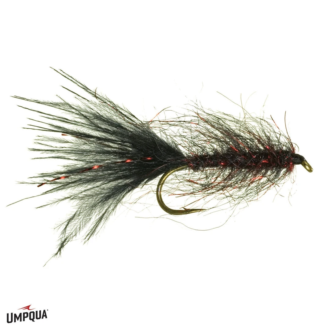 Umpqua Shop Flies Goat Leech - Black Red 3 Umpqua Shop Flies Goat Leech - Black Red