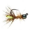 Fulling Mill Shop Flies Peeping Caddis Jig - Burnt Green - Barbless