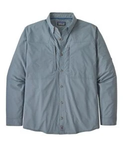 Patagonia Long-Sleeved Sun Stretch Shirt - Pigeon Blue Clothing & Logo Gear