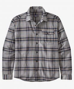 Patagonia Light Weight Fjord Flannel - Lawrence Salt Grey