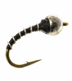 Umpqua Shop Flies Tungsten Zebra Midge Thin Black