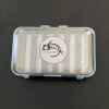 Adamsbuilt FLY FISH FOOD LOGO FLY BOX, CLEAR DOUBLE SIDED - LARGE, DRY AND NYMPH FOAM