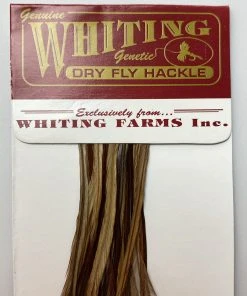 Whiting 100 Pack Dry Fly Hackle - Brown - 8