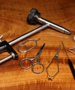 Hareline Fly Tying Material Kit With Economy Tools And Vise