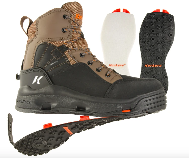Wading Gear Korkers Buckskin Wading Boot - Felt & Kling-On Soles 3 Wading Gear Korkers Buckskin Wading Boot - Felt & Kling-On Soles
