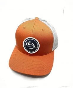 Captuer Fly Fish Food Black Logo Hat - Orange