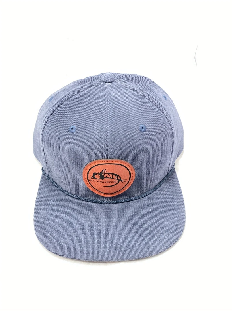Captuer Hats Fly Fish Food Logo Hat - Navy Corduroy 3 Captuer Hats Fly Fish Food Logo Hat - Navy Corduroy