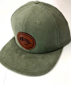Captuer Fly Fish Food Logo Hat - Olive Corduroy Hats