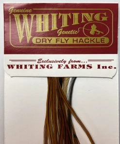Whiting 100 Pack Dry Fly Hackle - Furnace - 20
