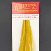 Whiting 100 Pack Dry Fly Hackle - White Dyed Golden Olive - 12