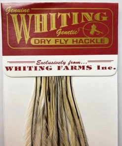 Whiting 100 Pack Dry Fly Hackle - Golden Badger - 20