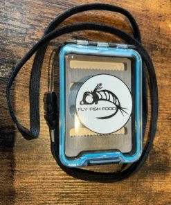 Adamsbuilt Fly Boxes FLY FISH FOOD LOGO FLY BOX, CLEAR SINGLE SIDED - SMALL W/ LANYARD, DRY FLY FOAM