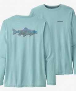 Patagonia Men's Long-Sleeved Capilene Cool Daily Fish Graphic Shirt Clothing & Logo Gear
