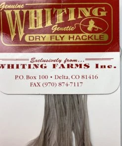Whiting 100 Pack Dry Fly Hackle - Medium Dun - 14
