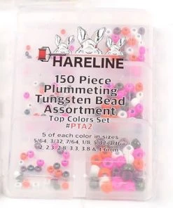 Hareline Beads 150 Piece Plummeting Tungsten Bead Assortments