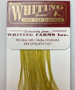 Whiting 100 Pack Dry Fly Hackle - Pale Morning Dun - 12