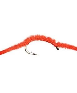 Umpqua San Juan Worm - Fire Orange Shop Flies