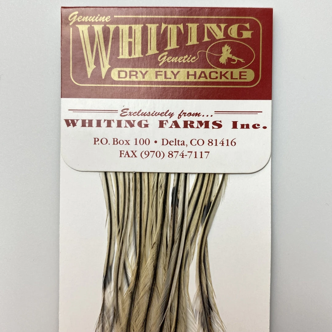 Whiting 100 Pack Dry Fly Hackle - Silver Badger - 16 3 Whiting 100 Pack Dry Fly Hackle - Silver Badger - 16