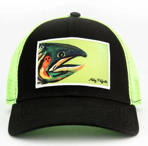 Fly Fish Food Green Trout Head Hat 3 Fly Fish Food Green Trout Head Hat