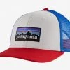 Hats Patagonia P-6 Logo Trucker Hat - White